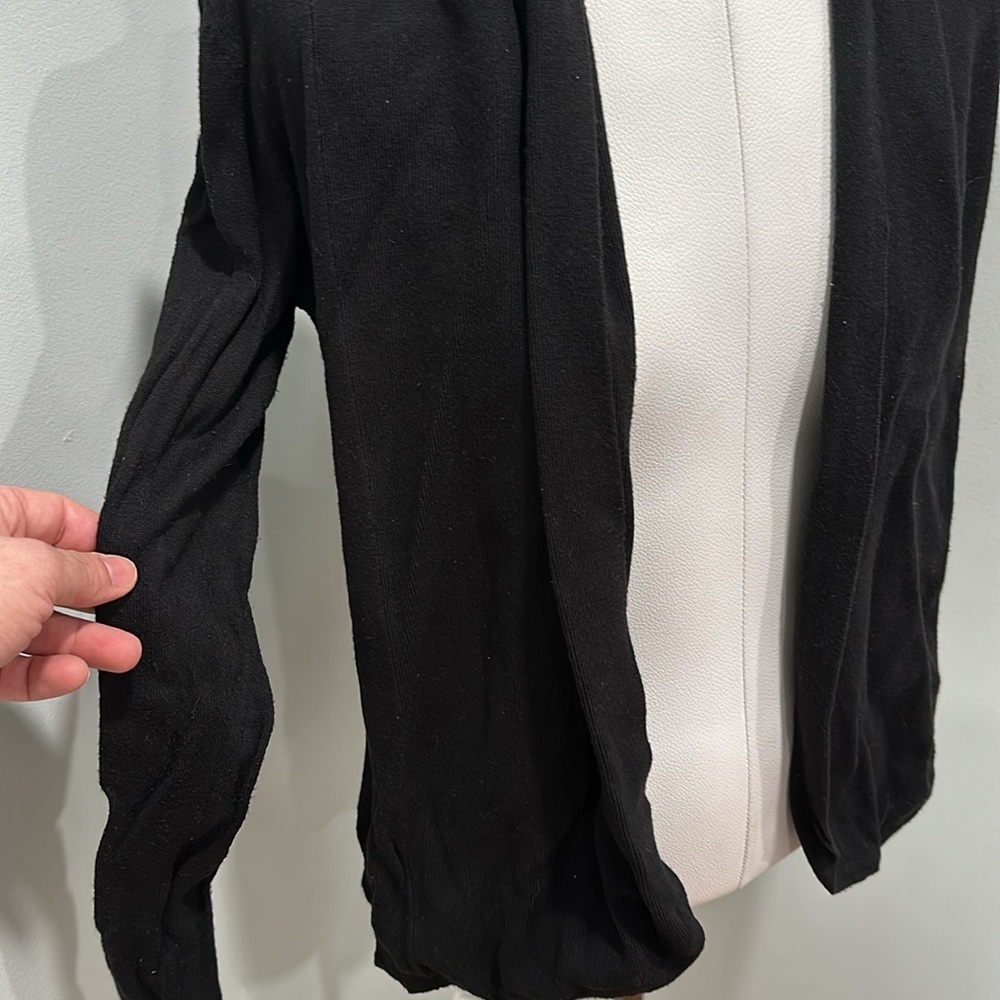 Cyrus Black Open-Front Cardigan - Picture 2 of 4